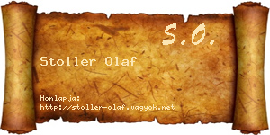 Stoller Olaf névjegykártya